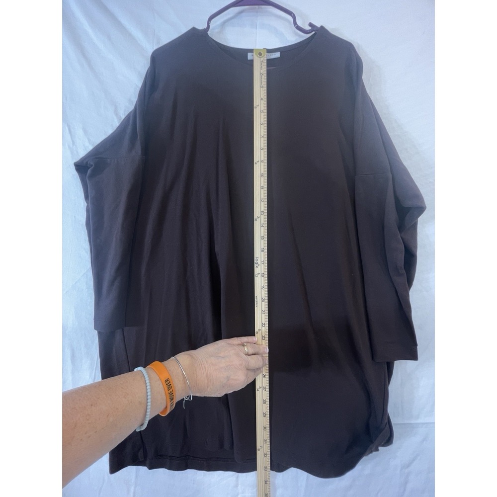 Bryn‎ Walker Dolman Sleeve Dress Women Sz XS Brown 3/4 Sleeve USA Knee Length - Picture 7 of 9